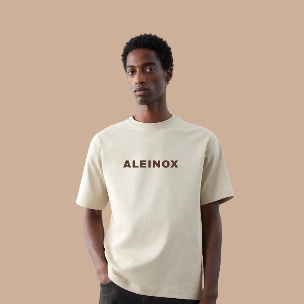 ALEINOX Men's Printed Round Neck Pure Cotten T-shirt