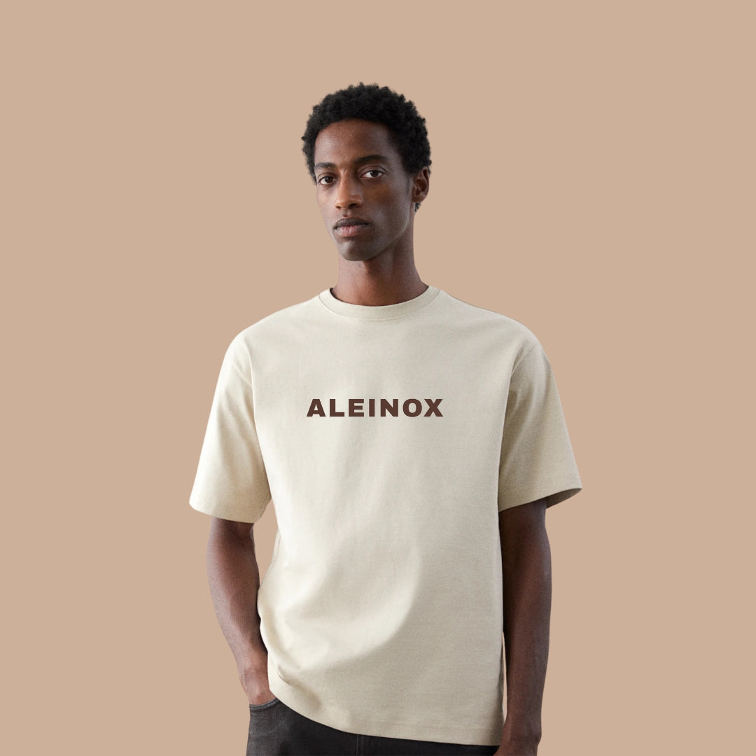 ALEINOX Men's Printed Round Neck Pure Cotten T-shirt