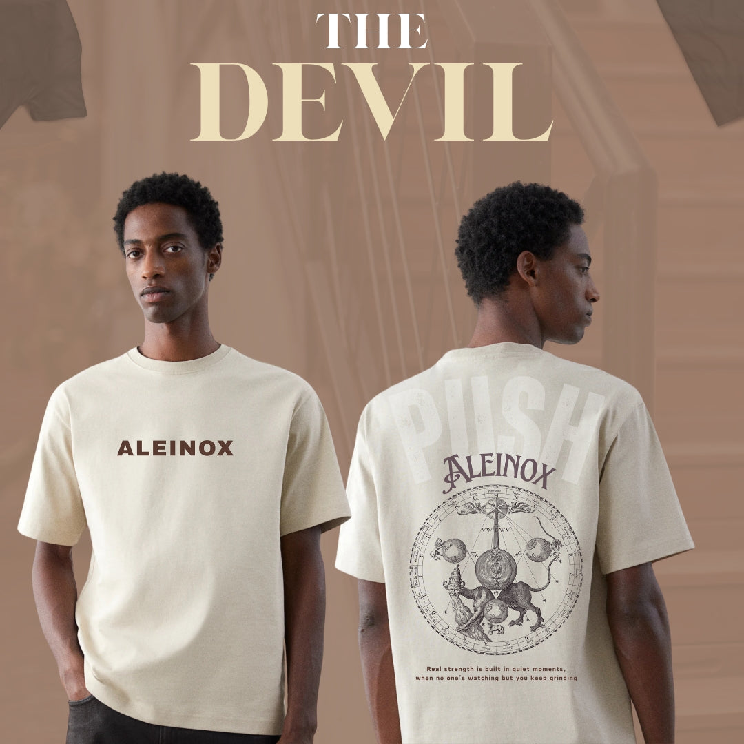 ALEINOX Men's Printed Round Neck Pure Cotten T-shirt