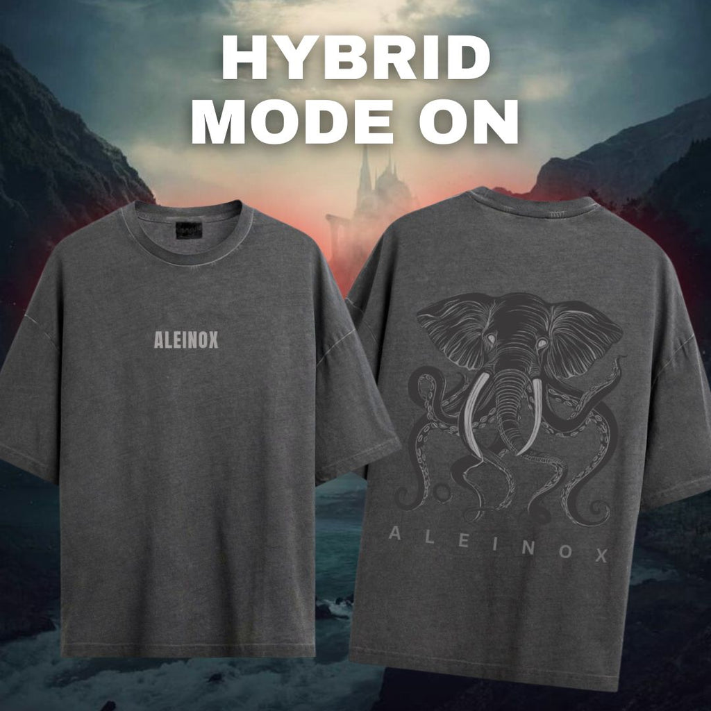 ALEINOX Men's Round Neck Printed Octophant T-shirts