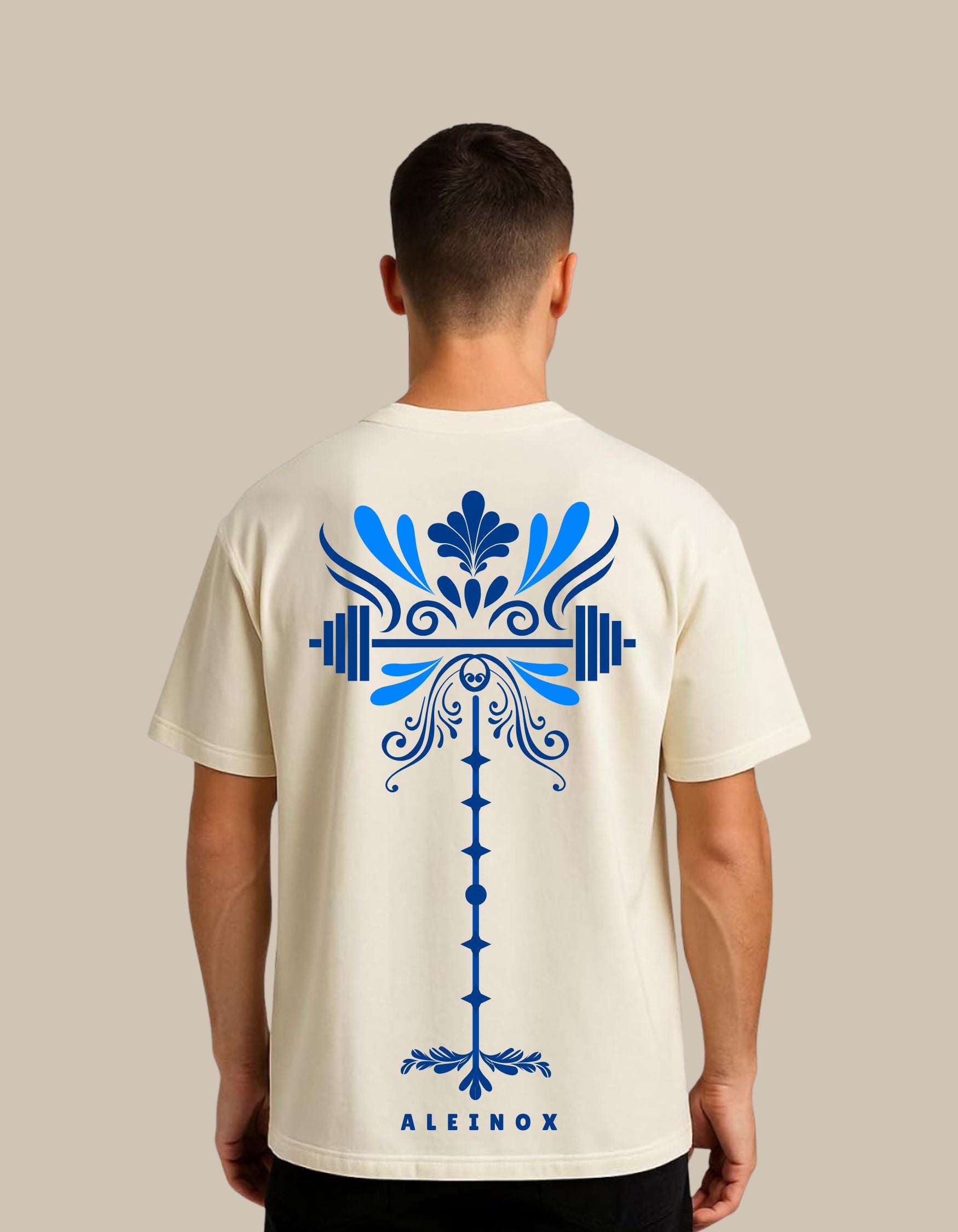 ALEINOX Men's Round Neck Printed T-shirts